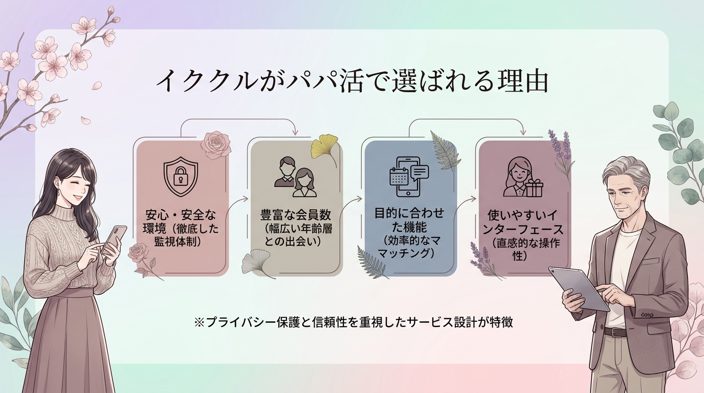 イククルがパパ活で選ばれる理由