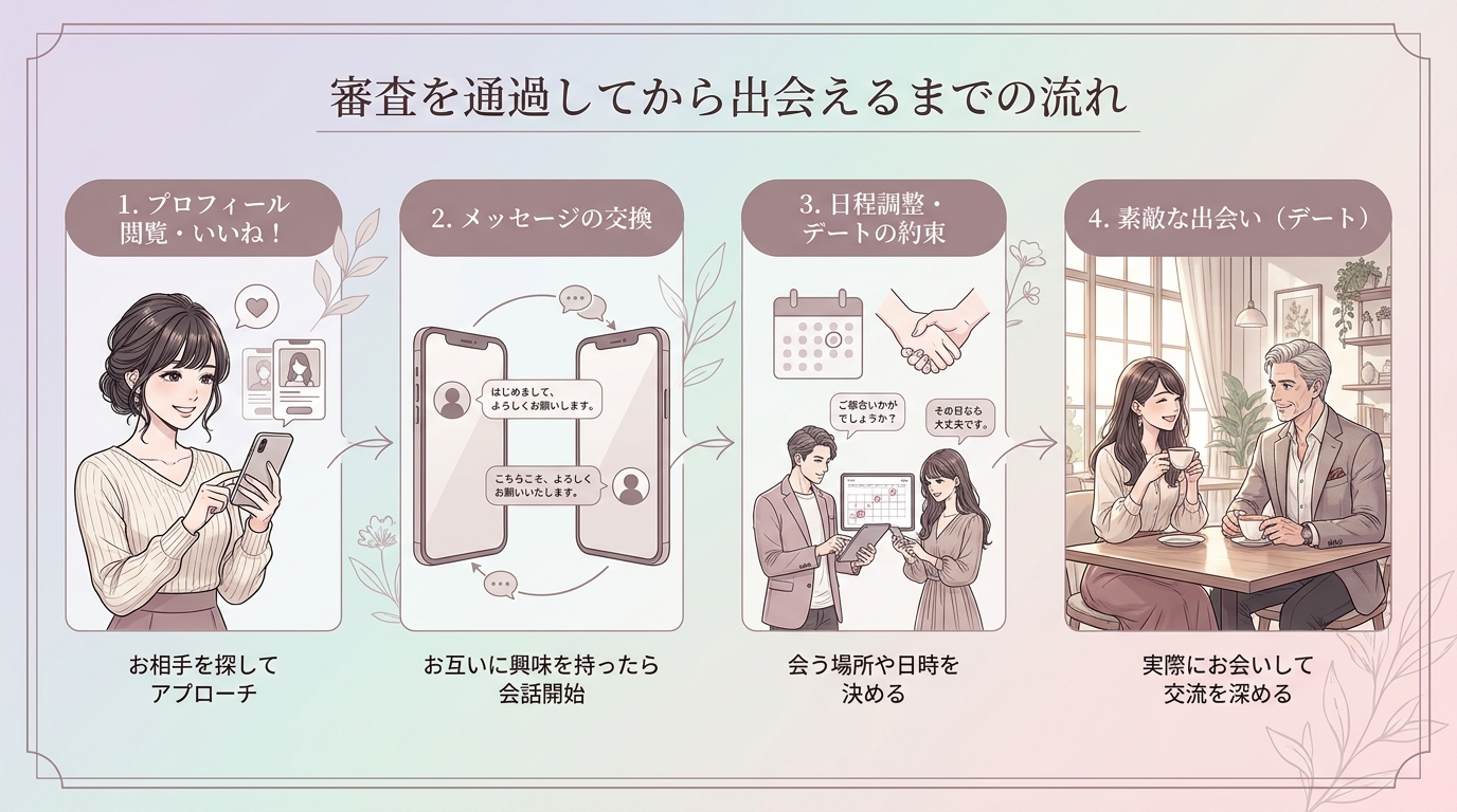 審査を通過してから出会えるまでの流れ