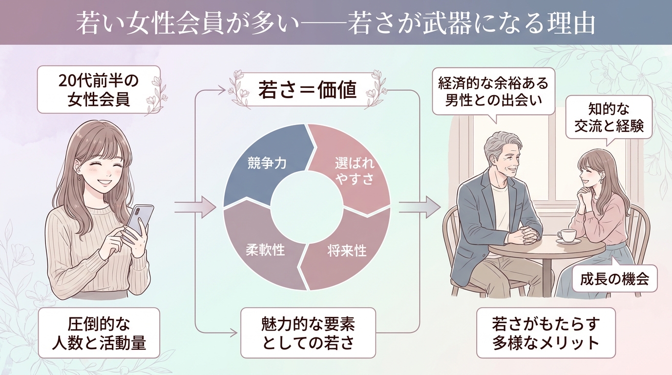 若い女性会員が多い——若さが武器になる理由